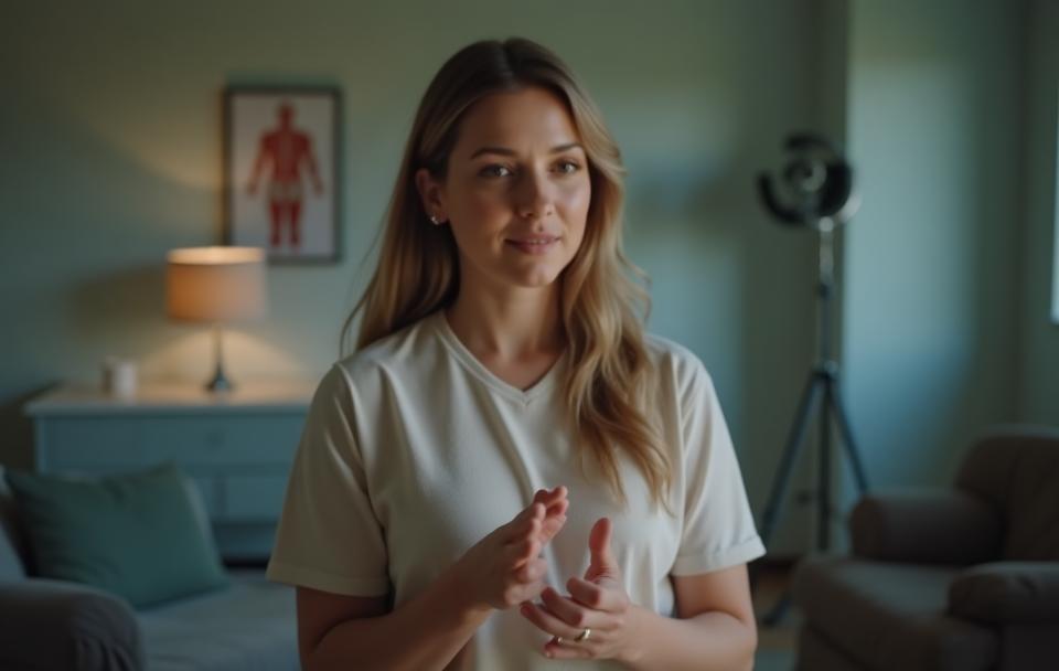 Une personne illustrant l'expertise en santé vocale, dans une ambiance sereine.